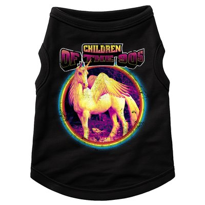 Unicorn With Wings Retro Children Of The 90's Doggie Tank