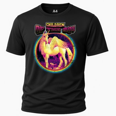 Unicorn With Wings Retro Children Of The 90's Performance Shirt