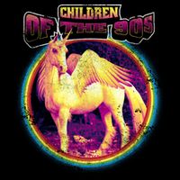 Unicorn With Wings Retro Children Of The 90's Drawstring Bag