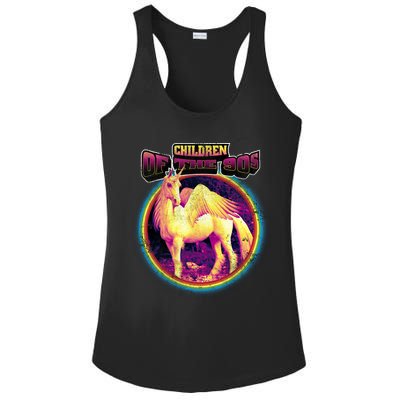 Unicorn With Wings Retro Children Of The 90's Ladies PosiCharge Competitor Racerback Tank