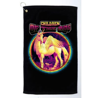 Unicorn With Wings Retro Children Of The 90's Golf Towel