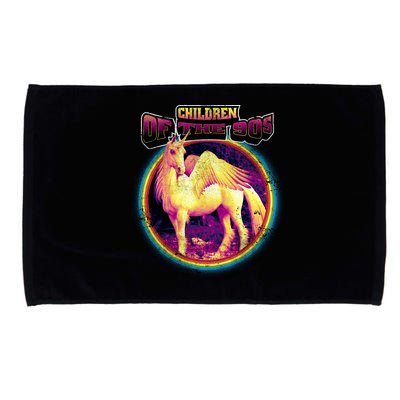 Unicorn With Wings Retro Children Of The 90's Microfiber Hand Towel