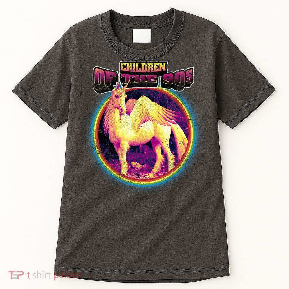 Unicorn With Wings Retro Children Of The 90's Tall T-Shirt