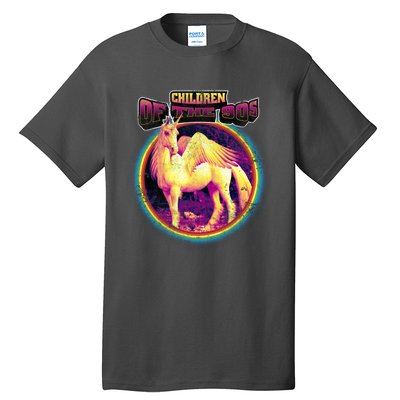 Unicorn With Wings Retro Children Of The 90's Tall T-Shirt