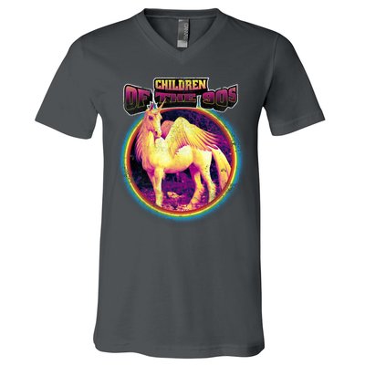 Unicorn With Wings Retro Children Of The 90's V-Neck T-Shirt