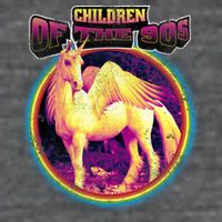 Unicorn With Wings Retro Children Of The 90's Button