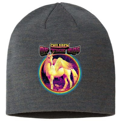 Unicorn With Wings Retro Children Of The 90's Sustainable Beanie