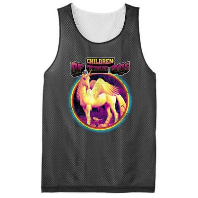 Unicorn With Wings Retro Children Of The 90's Mesh Reversible Basketball Jersey Tank