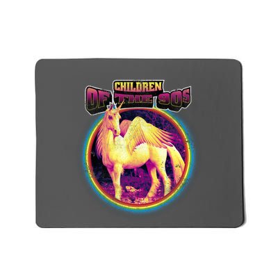 Unicorn With Wings Retro Children Of The 90's Mousepad