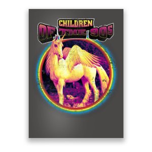 Unicorn With Wings Retro Children Of The 90's Poster