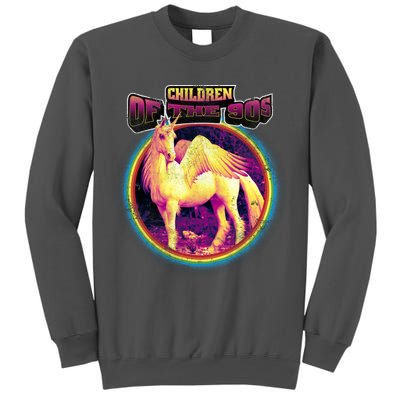 Unicorn With Wings Retro Children Of The 90's Tall Sweatshirt