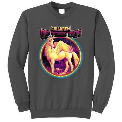 Unicorn With Wings Retro Children Of The 90's Tall Sweatshirt