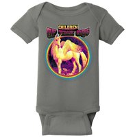 Unicorn With Wings Retro Children Of The 90's Baby Bodysuit