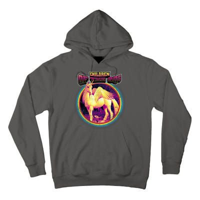 Unicorn With Wings Retro Children Of The 90's Tall Hoodie