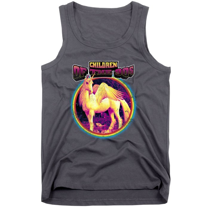 Unicorn With Wings Retro Children Of The 90's Tank Top