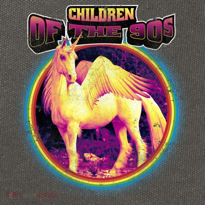 Unicorn With Wings Retro Children Of The 90's Cotton Canvas Backpack