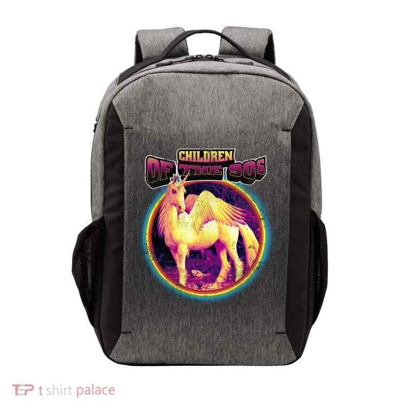 Unicorn With Wings Retro Children Of The 90's Vector Backpack