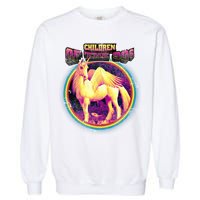 Unicorn With Wings Retro Children Of The 90's Garment-Dyed Sweatshirt