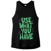 Use What You Have Earth Day Ladies PosiCharge Tri-Blend Wicking Tank