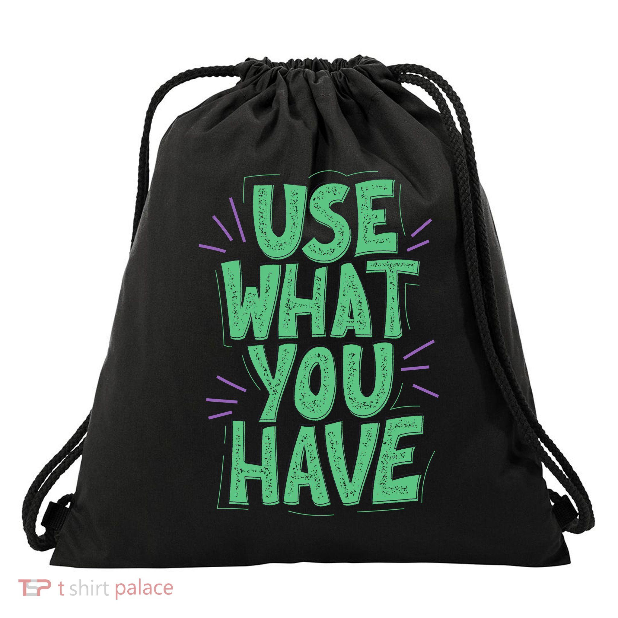 Use What You Have Earth Day Drawstring Bag