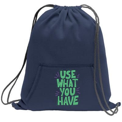 Use What You Have Earth Day Sweatshirt Cinch Pack Bag