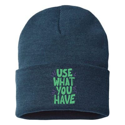 Use What You Have Earth Day Sustainable Knit Beanie