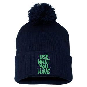 Use What You Have Earth Day Pom Pom 12in Knit Beanie