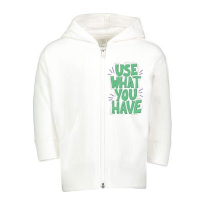 Use What You Have Earth Day Toddler Zip Fleece Hoodie