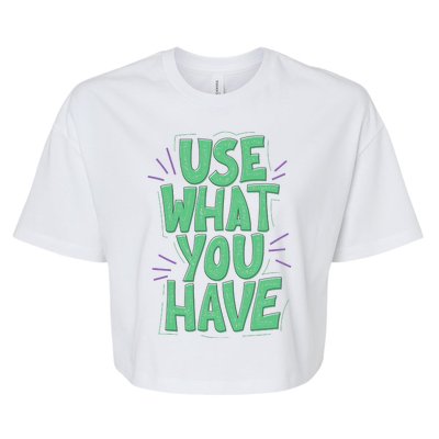 Use What You Have Earth Day Bella+Canvas Jersey Crop Tee