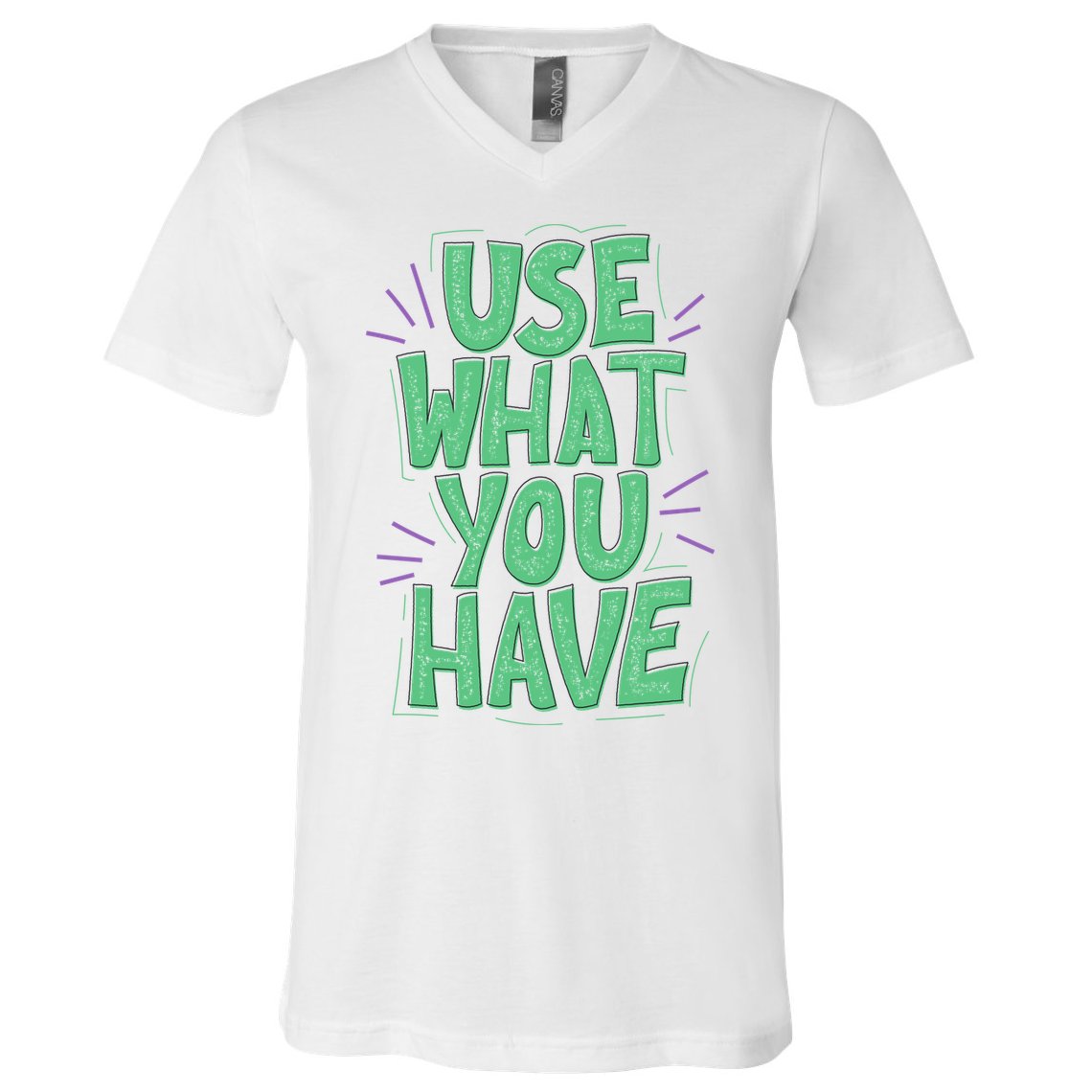 Use What You Have Earth Day V-Neck T-Shirt