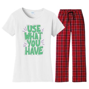 Use What You Have Earth Day Women's Flannel Pajama Set