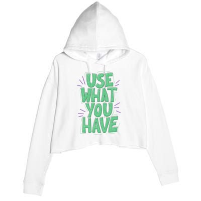 Use What You Have Earth Day Crop Fleece Hoodie