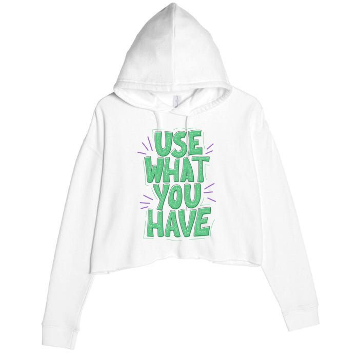 Use What You Have Earth Day Crop Fleece Hoodie