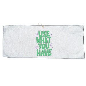 Use What You Have Earth Day Large Microfiber Waffle Golf Towel