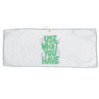 Use What You Have Earth Day Large Microfiber Waffle Golf Towel