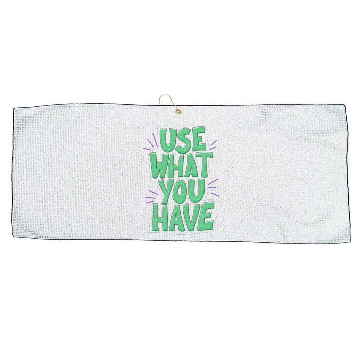 Use What You Have Earth Day Large Microfiber Waffle Golf Towel