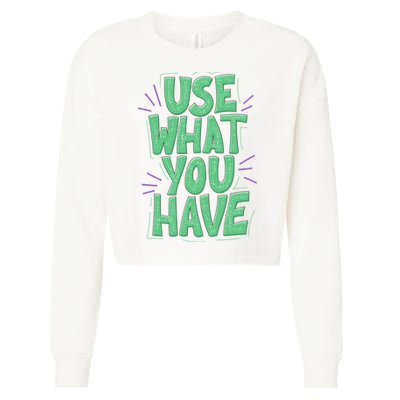 Use What You Have Earth Day Cropped Pullover Crew