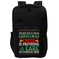 Ugly Xmas Christmas Cheer Is Providing Care To Everyone Here Impact Tech Backpack