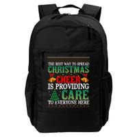 Ugly Xmas Christmas Cheer Is Providing Care To Everyone Here Daily Commute Backpack