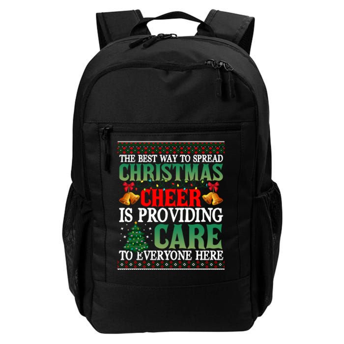 Ugly Xmas Christmas Cheer Is Providing Care To Everyone Here Daily Commute Backpack