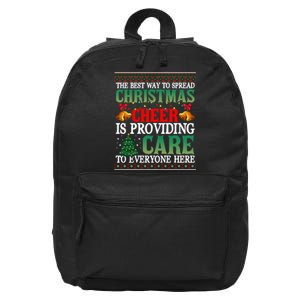 Ugly Xmas Christmas Cheer Is Providing Care To Everyone Here 16 in Basic Backpack