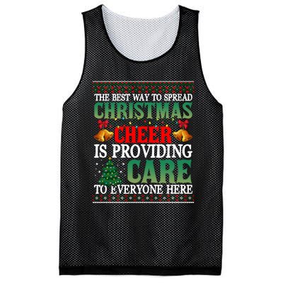 Ugly Xmas Christmas Cheer Is Providing Care To Everyone Here Mesh Reversible Basketball Jersey Tank