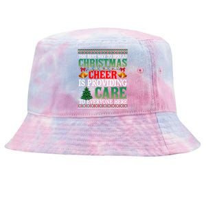 Ugly Xmas Christmas Cheer Is Providing Care To Everyone Here Tie-Dyed Bucket Hat