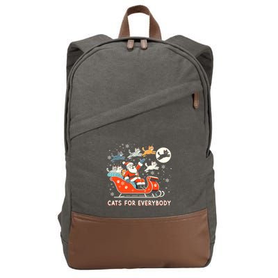 Ugly Xmas Cats For Everybody Funny Christmas Gift Cotton Canvas Backpack