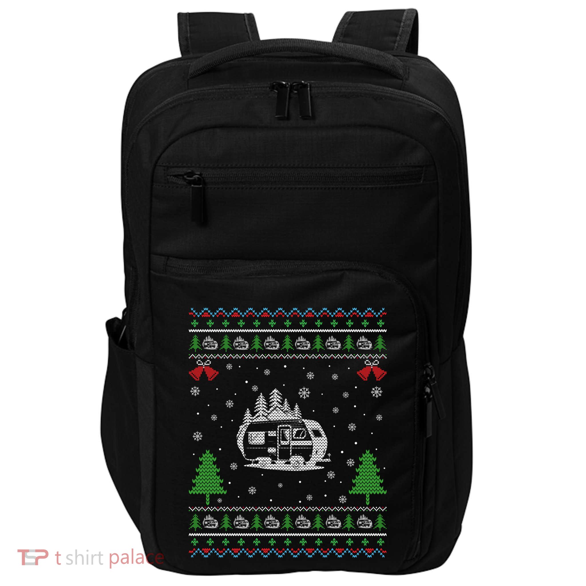 Ugly Xmas Design Camper Ugly Christmas Sweater Funny Gift Impact Tech Backpack