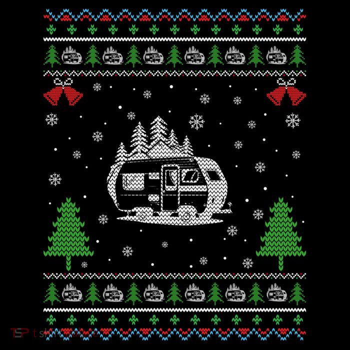 Ugly Xmas Design Camper Ugly Christmas Sweater Funny Gift Impact Tech Backpack