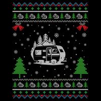 Ugly Xmas Design Camper Ugly Christmas Sweater Funny Gift Drawstring Bag