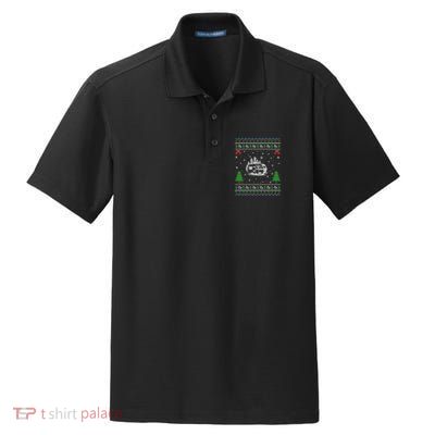 Ugly Xmas Design Camper Ugly Christmas Sweater Funny Gift Dry Zone Grid Polo