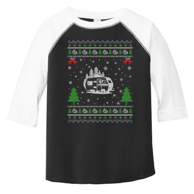 Ugly Xmas Design Camper Ugly Christmas Sweater Funny Gift Toddler Fine Jersey T-Shirt