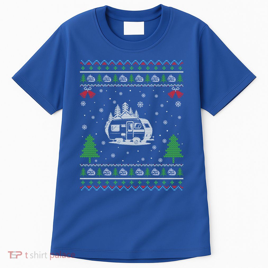 Ugly Xmas Design Camper Ugly Christmas Sweater Funny Gift Tall T-Shirt